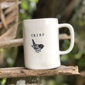 Rare Rae Dunn Magenta Exclusive Vintage Chirp Bird  Ceramic Coffee Tea Mug Cup